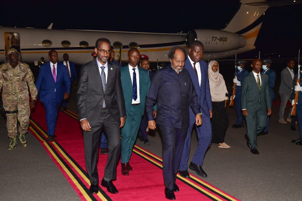 Somalia President in Uganda for EAC Summit