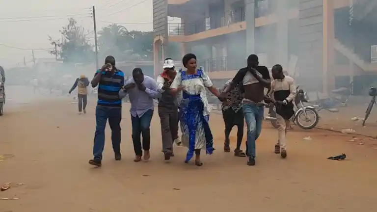 Teargas as Vendors Protest Power Outage in Soroti