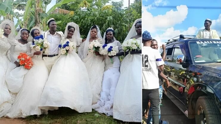 A Man Weds Seven Wives at Once in Uganda