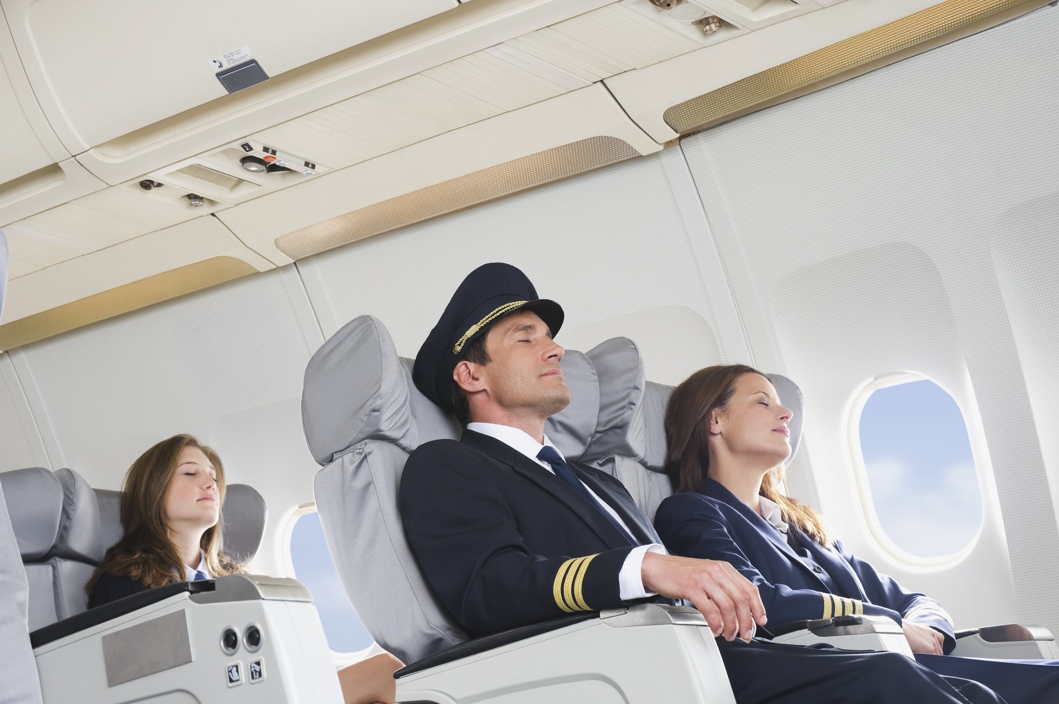 In a 14-hour flight, what do pilots do when they are free?