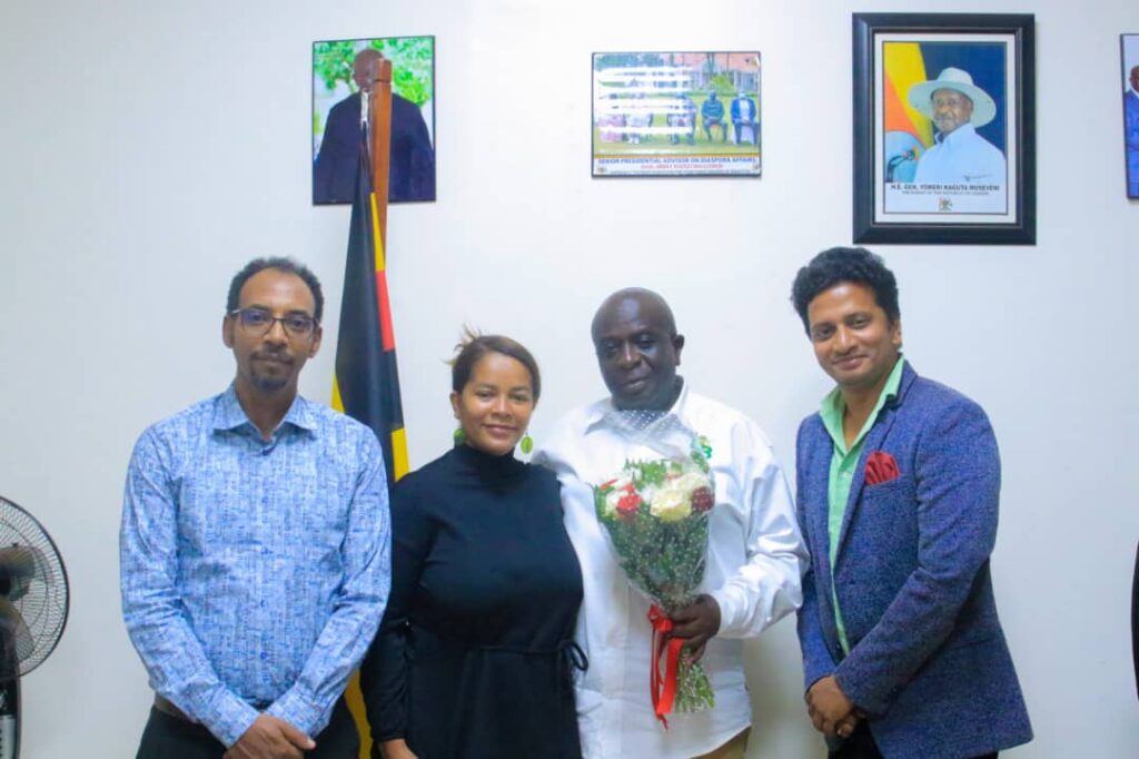 L-R: Business owner, Kidane Ghebrehawariat Habteselassie, Kisanet Tedros, CEO and Founder Beles Bubu, Ambassador Abbey Walusimbi, and General Manager Palace Play Park, Sandeep Bugatha. Photo by SPA Media Unit.
